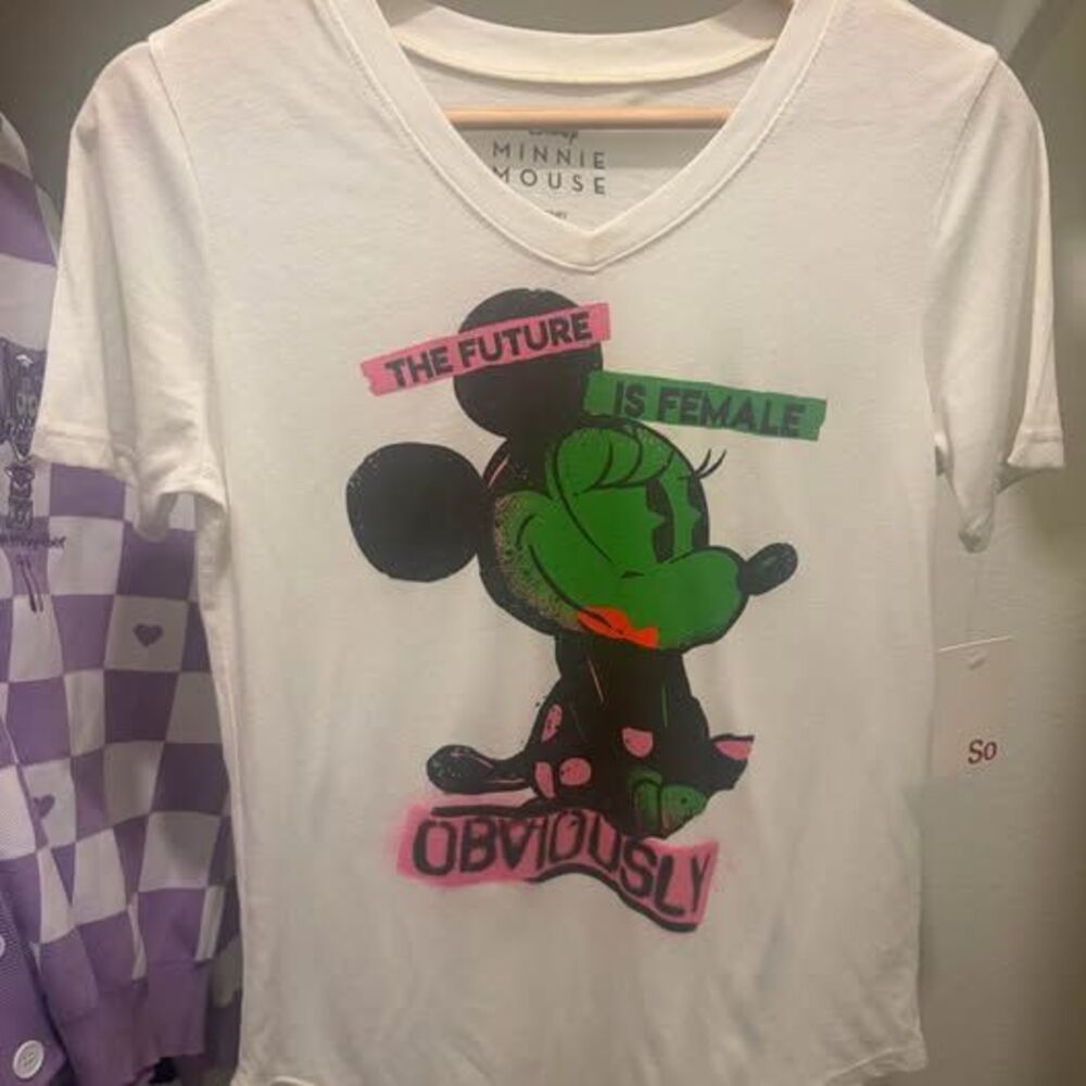 Disney Minnie Mouse Graphic V-Neck T-Shirt